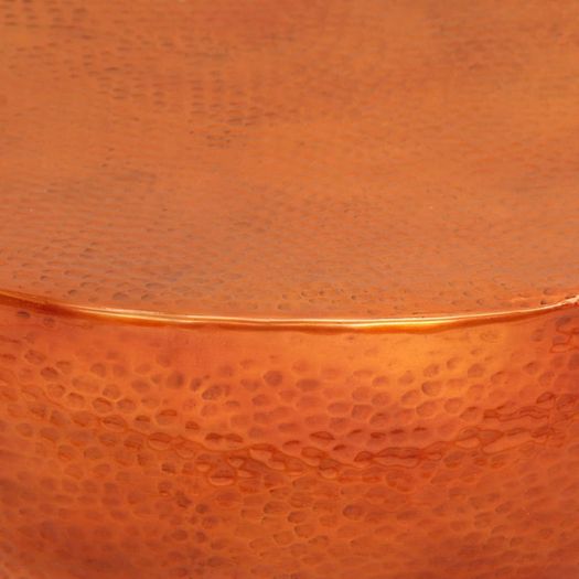 Coffee Table Hammered Aluminium 70x30 cm Copper