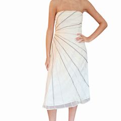 Coast 90s organza sunburst strapless dress