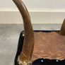Antique Cow Horn Footstool, Four Genuine Horn Legs , Restoration Project Image 7
