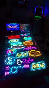Retro Neon style arcade/game room signs