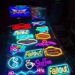 Retro Neon style arcade/game room signs