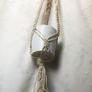 Macrame plant hanger with plant pot Image 5