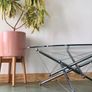 Vintage Mid century modern chrome and glass Theodore Waddell  coffee table Image 6