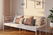 90 x 190cm Day Bed Frame, Single Bed with Headboard and Slatted Frame