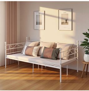 90 x 190cm Day Bed Frame, Single Bed with Headboard and Slatted Frame
