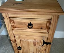 Solid pine bedside locker