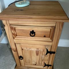Solid pine bedside locker
