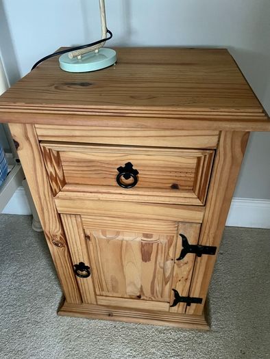 Solid pine bedside locker