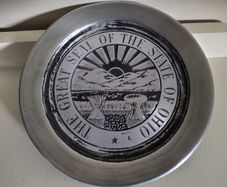 Pewter Plate Ohio State Seal 1971