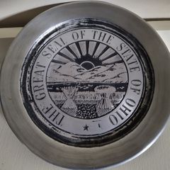Pewter Plate Ohio State Seal 1971