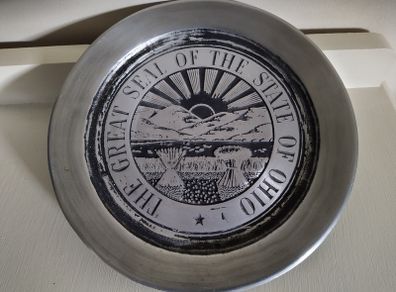 Pewter Plate Ohio State Seal 1971