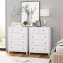 Chest of Drawers, White Sideboard with 5 Drawers, Side Cabinet, Lots of Storage Space, Multi-Purpose Cabinet for Living Room, Bedroom, Hallway, 74 x 40 x 9 Image 5