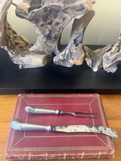 Georgian Irish Silver Handled Knife & Fork