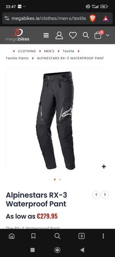 Alpinestars Waterproof Textile Pants