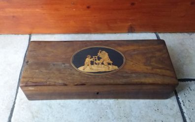 Antique - 19th Century Inlaid Walnut Glove Box