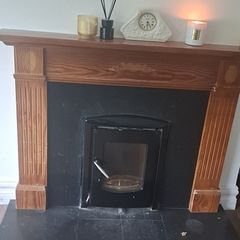 fireplace and stove
