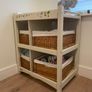 Premium White Wooden Baby Changing Unit + 4 Lined Wicker Baskets Image 6