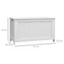 Storage Box, Storage Chest, Toy Trunk, MDF, 2 Handles, 81 x 40 x 46 cm, White Image 2