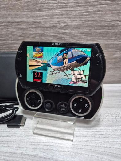 Modded Sony PSP Go 16GB Handheld System - Black -Poor Cosmetic Condition