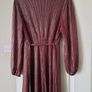 Burgundy and Gold Dress Image 2