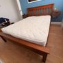 Solid Wood Bed Frame + Mattress Image 5