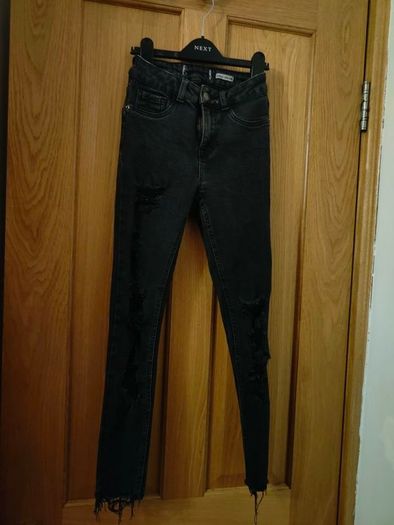 Black denim jeans
