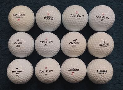 12 Used Golf Balls - Mixed Brands
