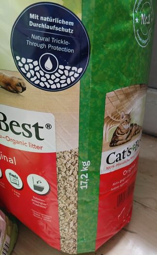 23.5 KG of Cats Best Original Organic  Wood Granule  Clumping Cat Litter