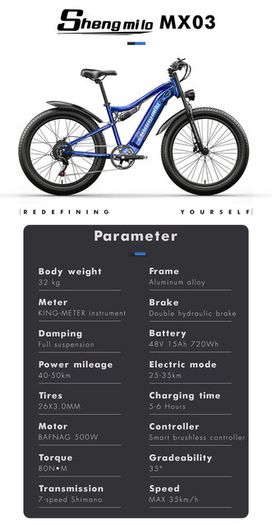 Shengmilo MX03 Bafang Electric Bike