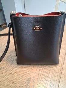 Coach Black Leather Mollie Bag
