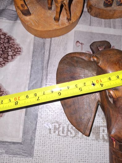 Antique Rustic Carved Wood Elephant Head Wall Hanging Symbol of Good Luck and Positive Energy