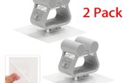 2pcs 8x8cm Antenna Window Wall Mount Clamp Hookless ABS Mounting Clip Upgraded Aerials With Adhesive Back Increased HNT Mining