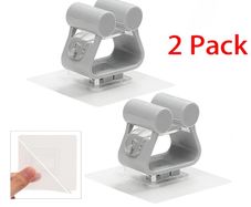 2pcs 8x8cm Antenna Window Wall Mount Clamp Hookless ABS Mounting Clip Upgraded Aerials With Adhesive Back Increased HNT Mining
