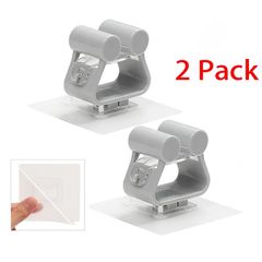 2pcs 8x8cm Antenna Window Wall Mount Clamp Hookless ABS Mounting Clip Upgraded Aerials With Adhesive Back Increased HNT Mining