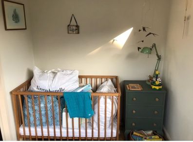 Wooden Cot - Vintage IKEA + Mattress