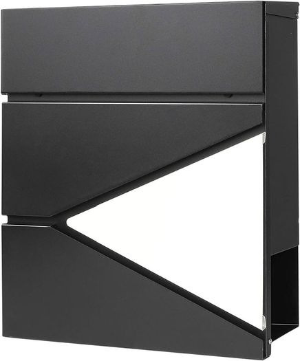 NEW SALE | Metal Wall Mounted Letterboxes with Key Lock, Large Mail Box with Newspaper Compartment, White, 13" x 14 2/5" x 4 1/5"
