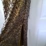 River island long gold sequin dress size 8 Image 6