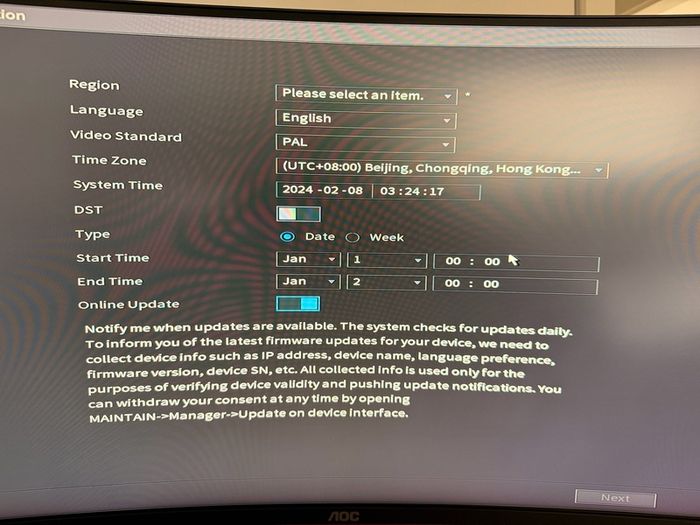 Dahua Camera system - 8 channel