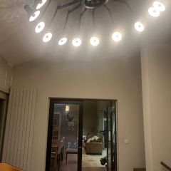 One of a kind bespoke large statement light designed and made by lighting designer  artist