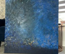 Extra large blue abstract painting