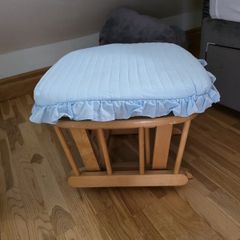 Wooden rocking footstool
