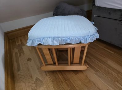 Wooden rocking footstool