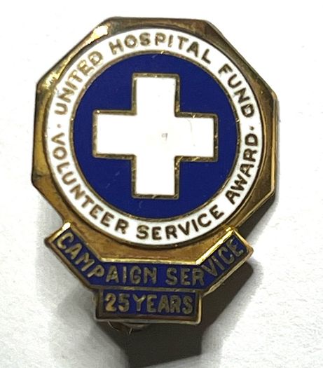 U.S. 1/10 10k gold 25 years Volunteer service award pin