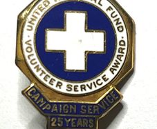 U.S. 1/10 10k gold 25 years Volunteer service award pin