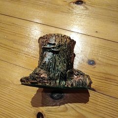 Tree trunk vase/container