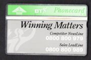 1993 United Kingdom 5 unit British Telecom Winning Matters (Landis &amp; Gyr) Phone card