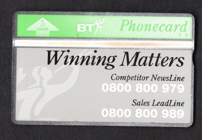 1993 United Kingdom 5 unit British Telecom Winning Matters (Landis & Gyr) Phone card