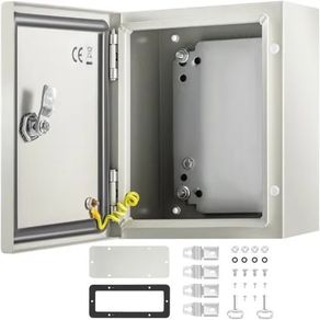 NEMA Steel Enclosure, 25x20x15 cm NEMA 4X Steel Electrical Box, IP66 Waterproof & Dustproof