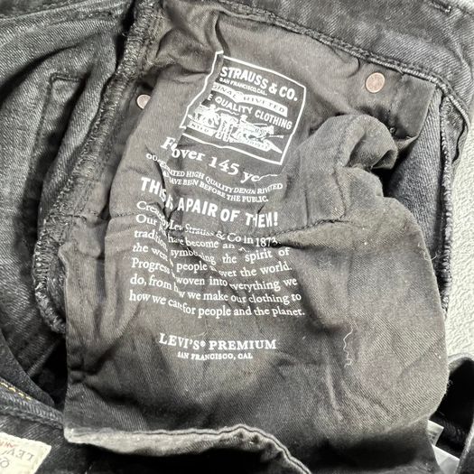 Levis 502 Mens Jeans Black - W30 L29.5 Slim Fit Stretch Premium Denim - Big E