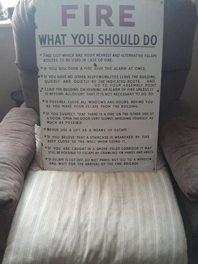 vintage enamel sign